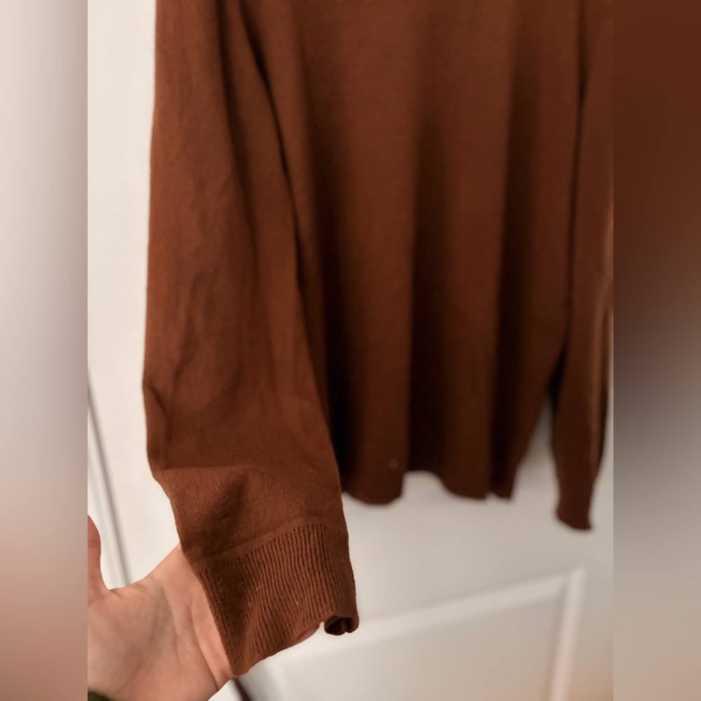 THEORY 100% Cashmere Men's Brown Crewneck Sweater - XL - Picture 7 of 9